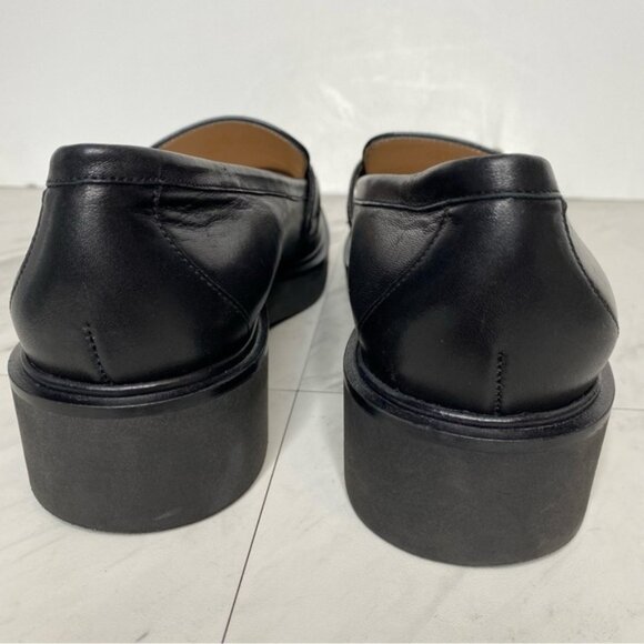 Stuart Weitzman Brenna Black Leather Loafer 8 1/2 B - Picture 4 of 16